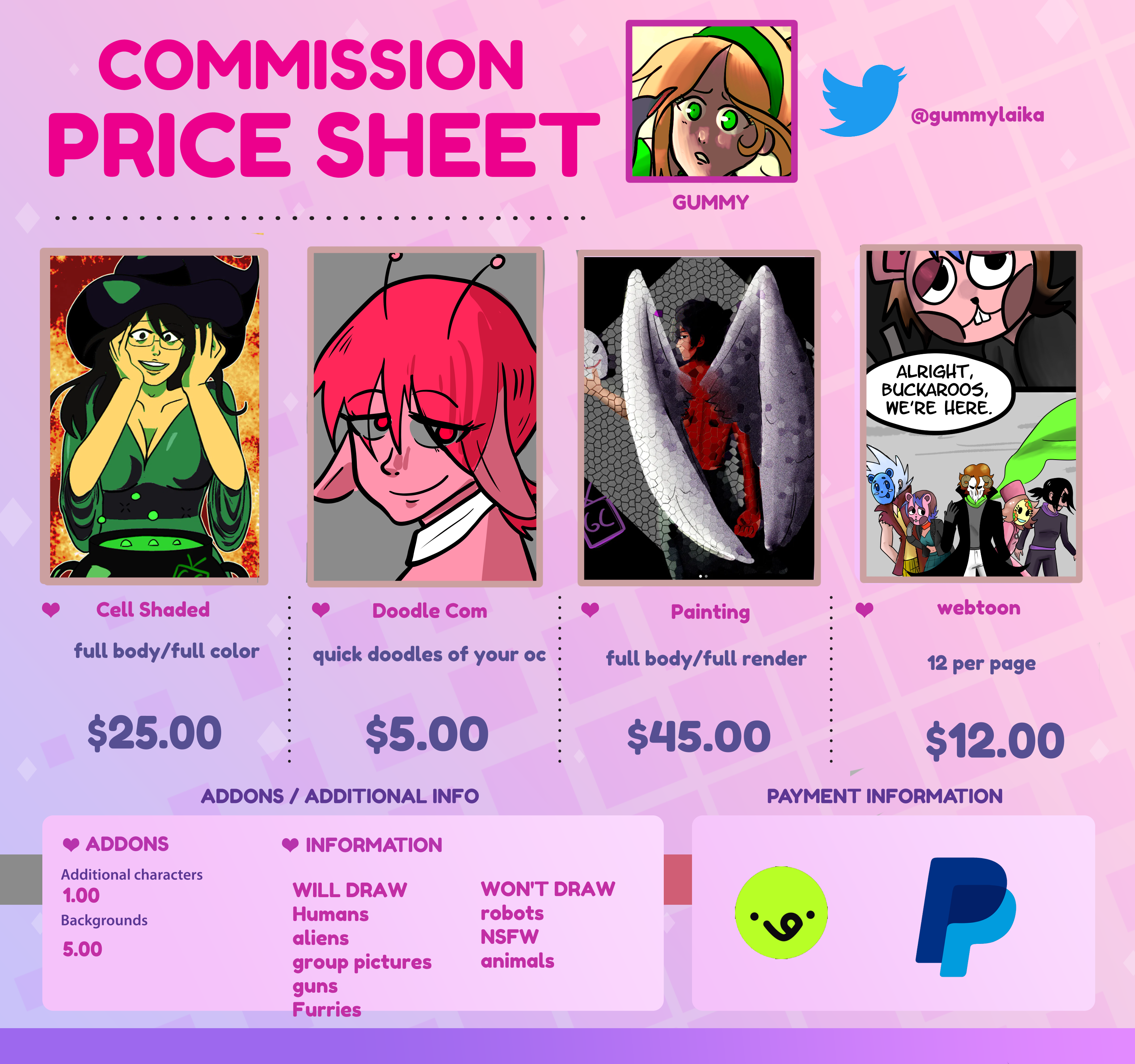 Commission Sheet